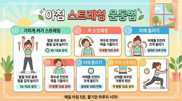 아침 스트레칭 운동법