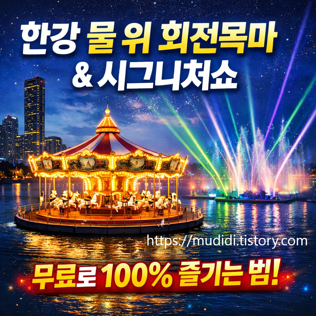 여의도 한강 물빛광장 수상회전목마 무료 탑승, 4월 일정 한눈에