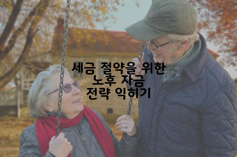 세금 절약을 위한 노후 자금 전략 익히기
