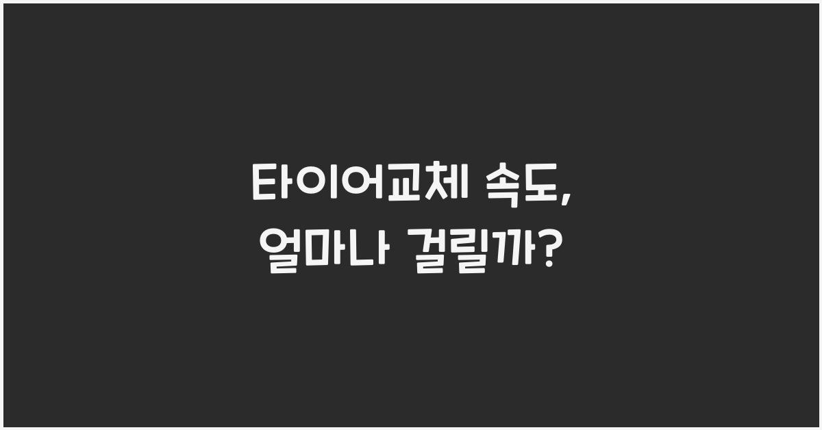 타이어교체 속도