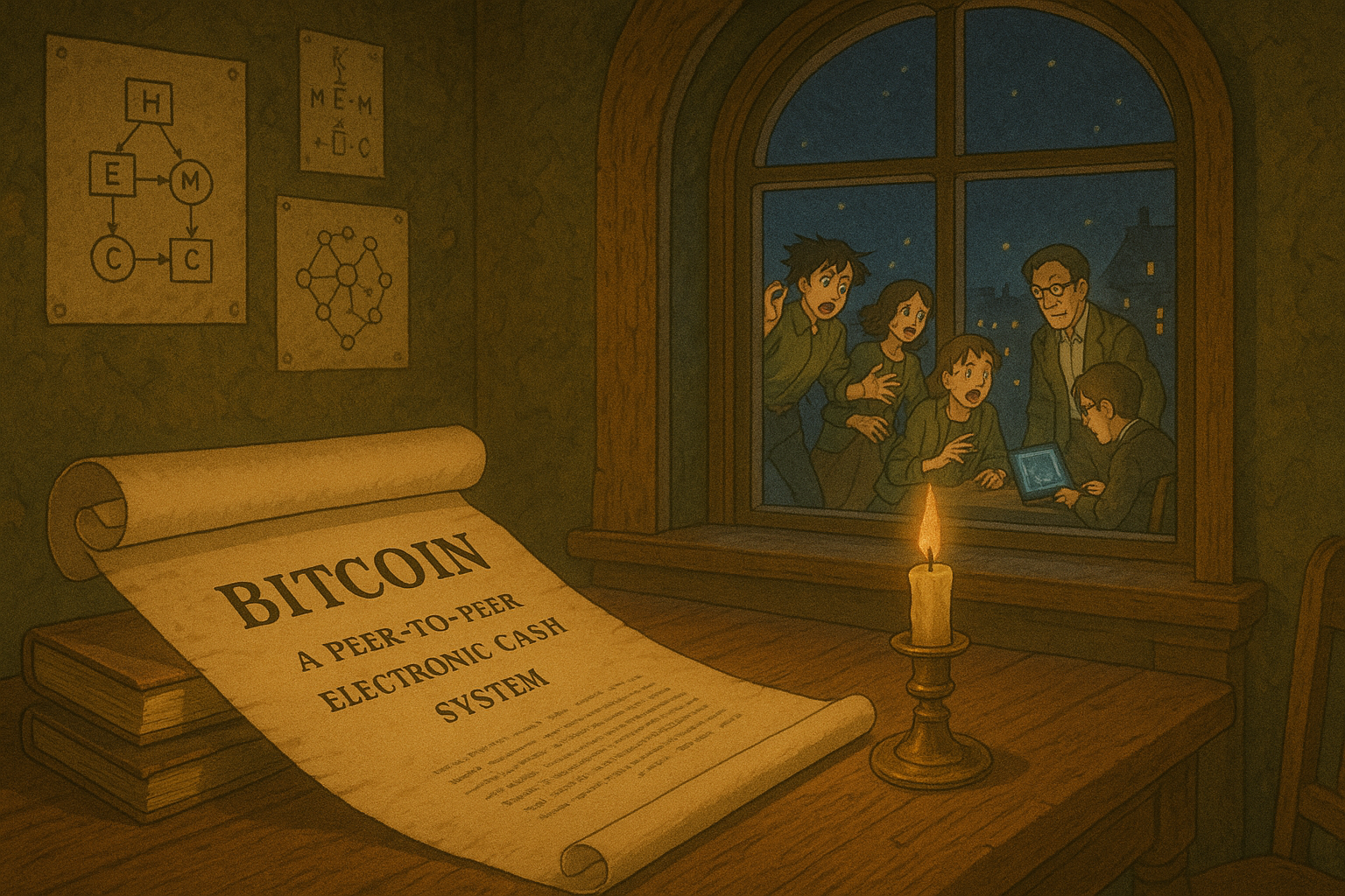 비트코인 백서 탄생 비화 사진