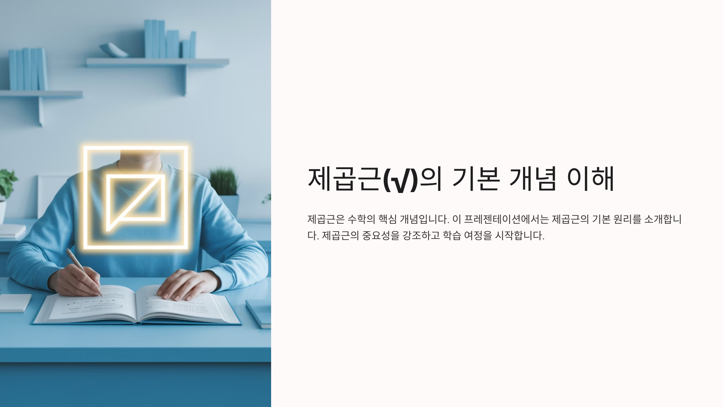 제곱근(&radic;)의 기본 개념