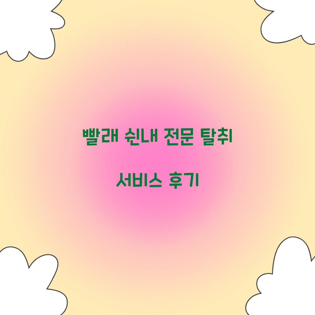 빨래 쉰내 전문 탈취 서비스 후기