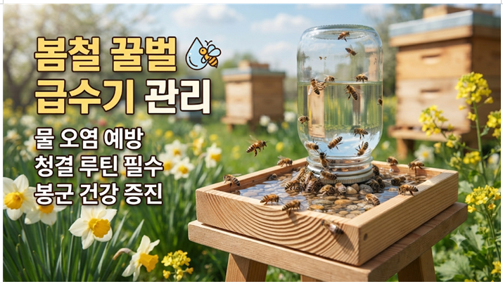 봄철 꿀벌 급수기 관리