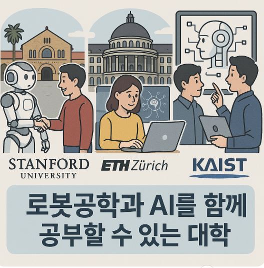 로봇공학과 AI를 함께 공부할 수 있는 대학, 스탠퍼드대학교, ETH 취리히, KAIST