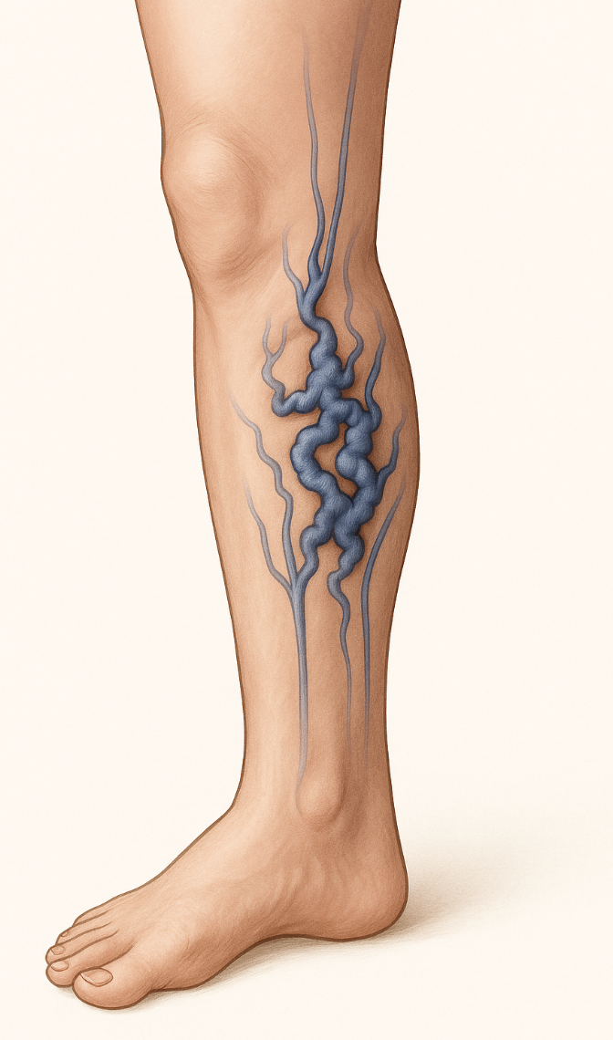 다리 혈관이 불룩 튀어나온다면?