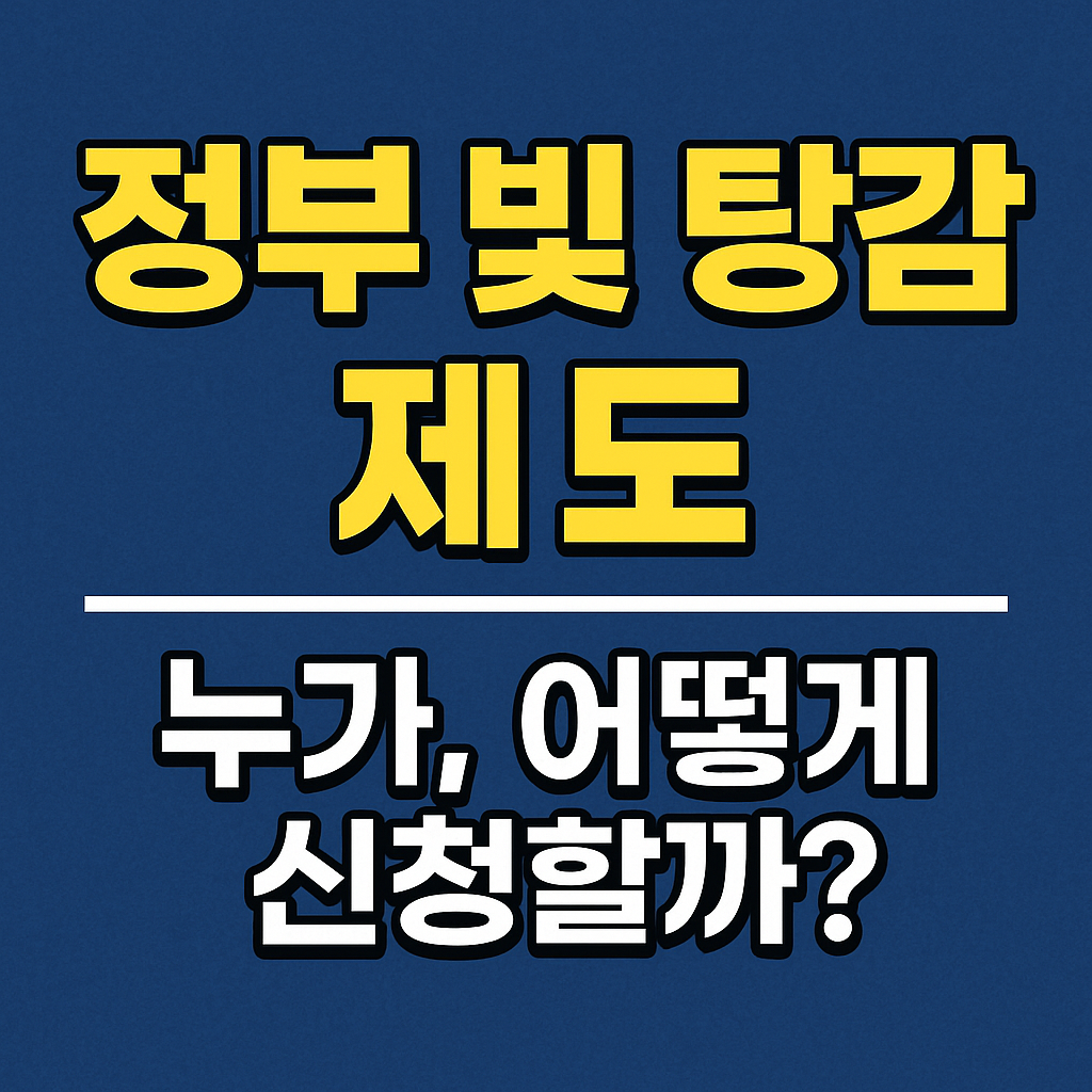 정부 빚 탕감 제도 완전 분석