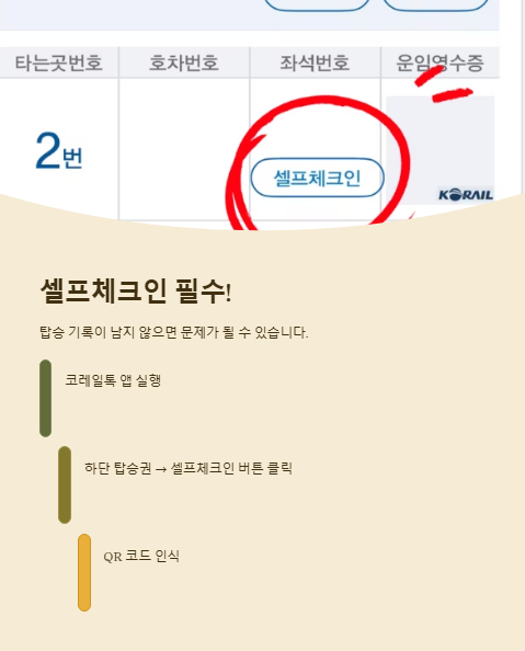 셀프 체크인 필수