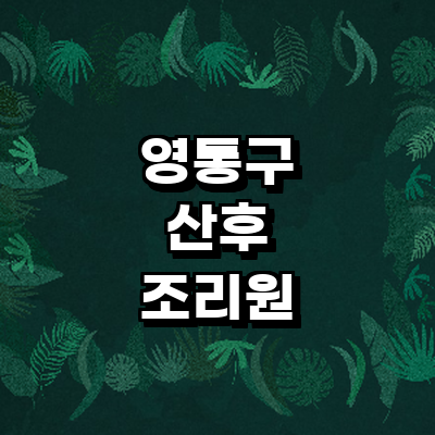 수원 영통구 산후조리원