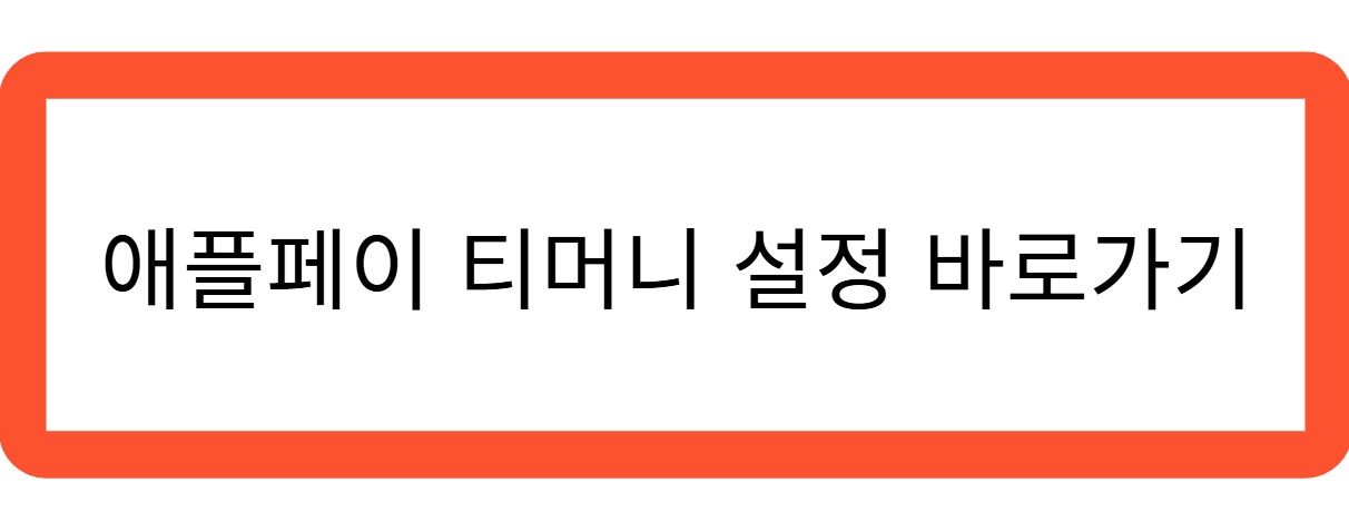 애플페이 티머니 바로가기 관련 사진