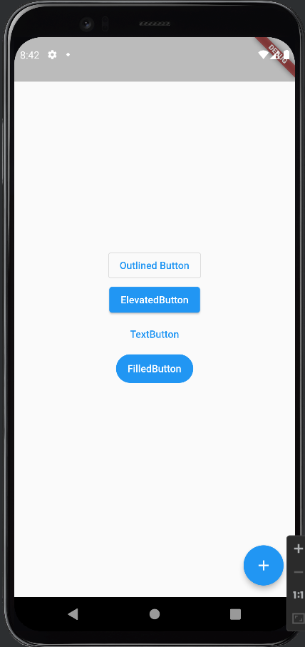 여러 종류의 버튼 위젯