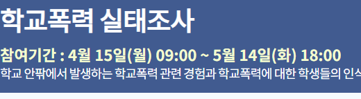 학교폭력 실태조사