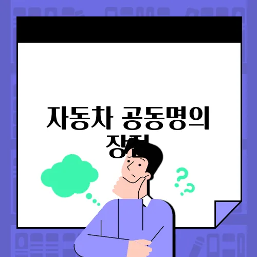 자동차 공동명의 장점