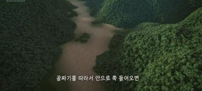 봉오동의 지형은 표주박모양