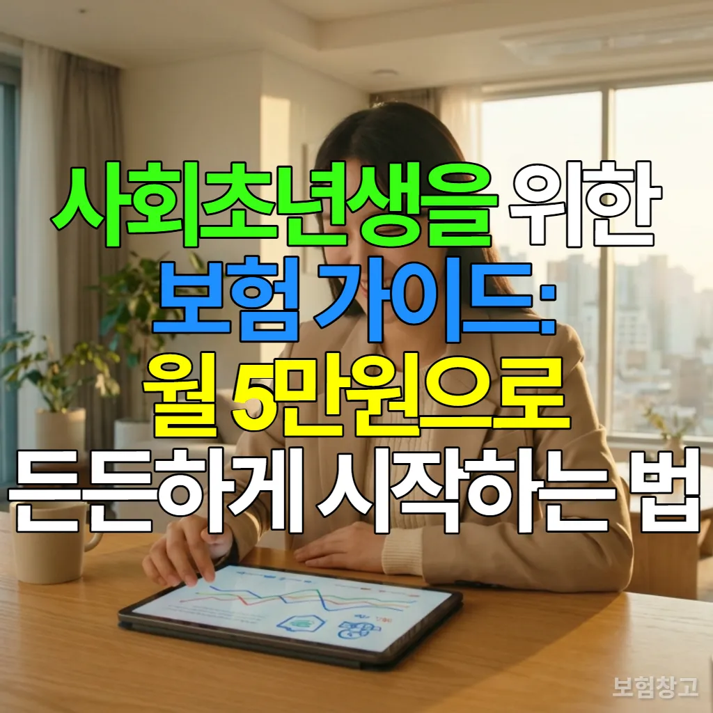 태블릿을 보며 재정 계획을 세우는 한국 사회초년생 여성의 모습