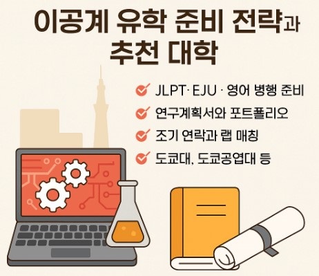 일본 이공계 대학 유학 준비 전략 사진