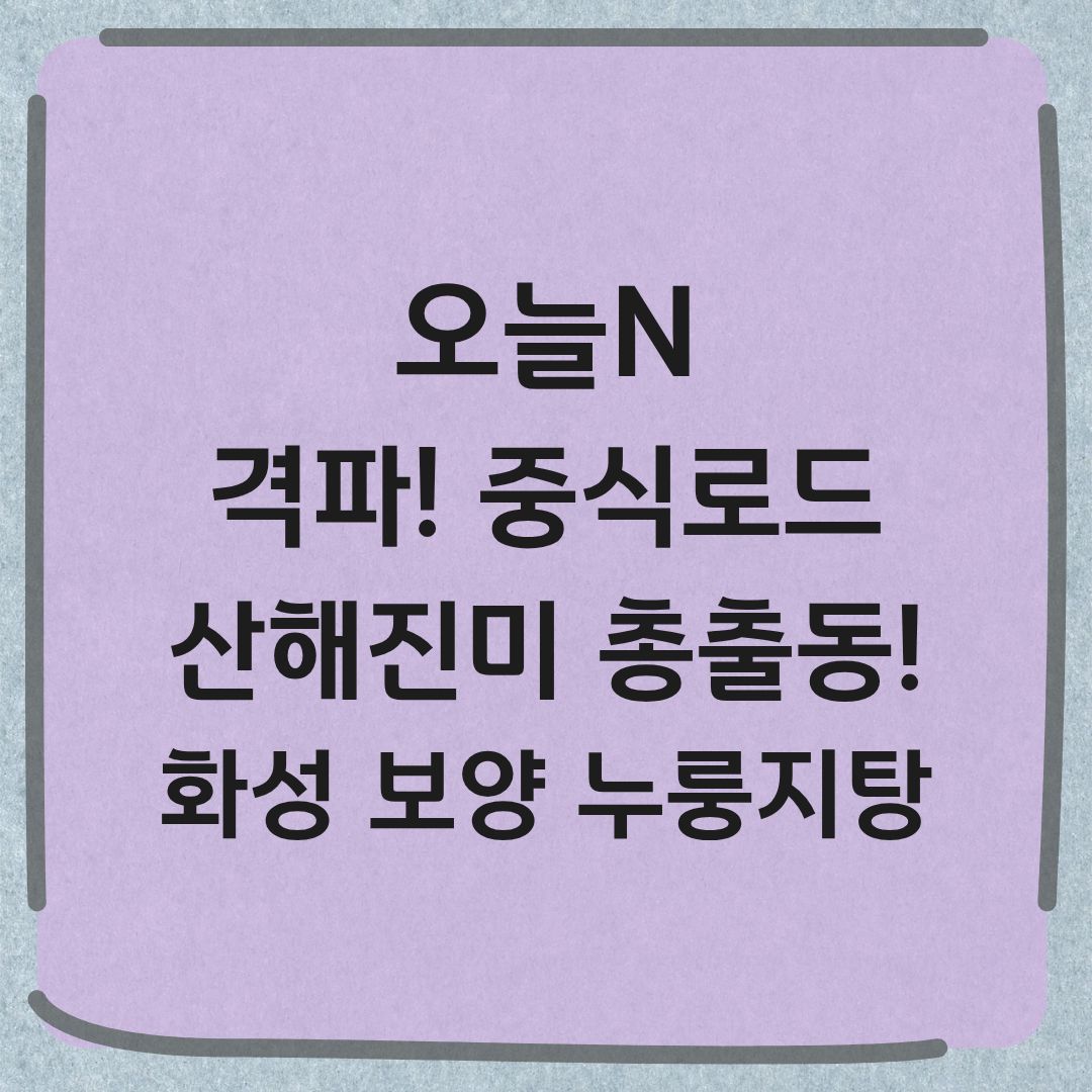 오늘N 격파 중식로드 화성 보양 누룽지탕 맛집 위치 메뉴 가격