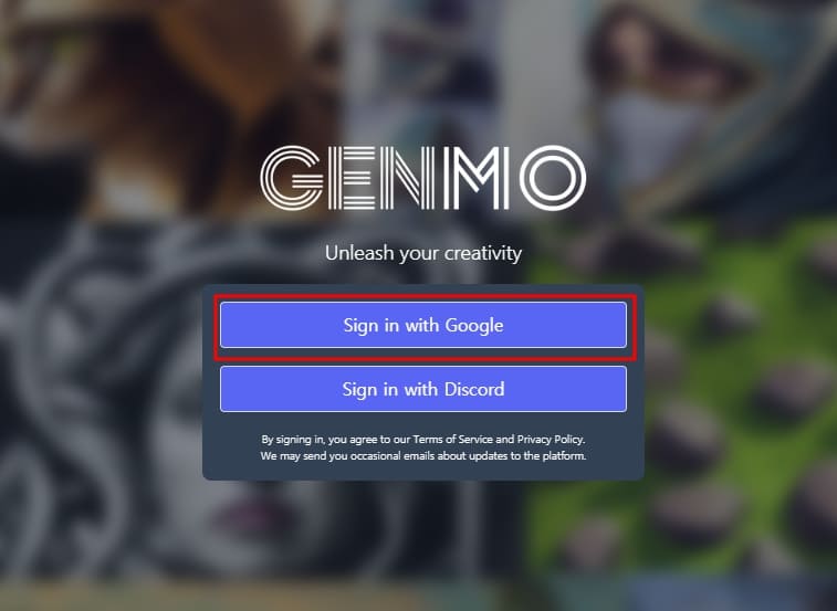 젠모 로그인 화면 사이 인 위드 구글 디스코드