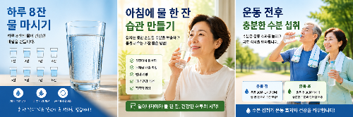 아침 기상 후 물 한 잔 마시기