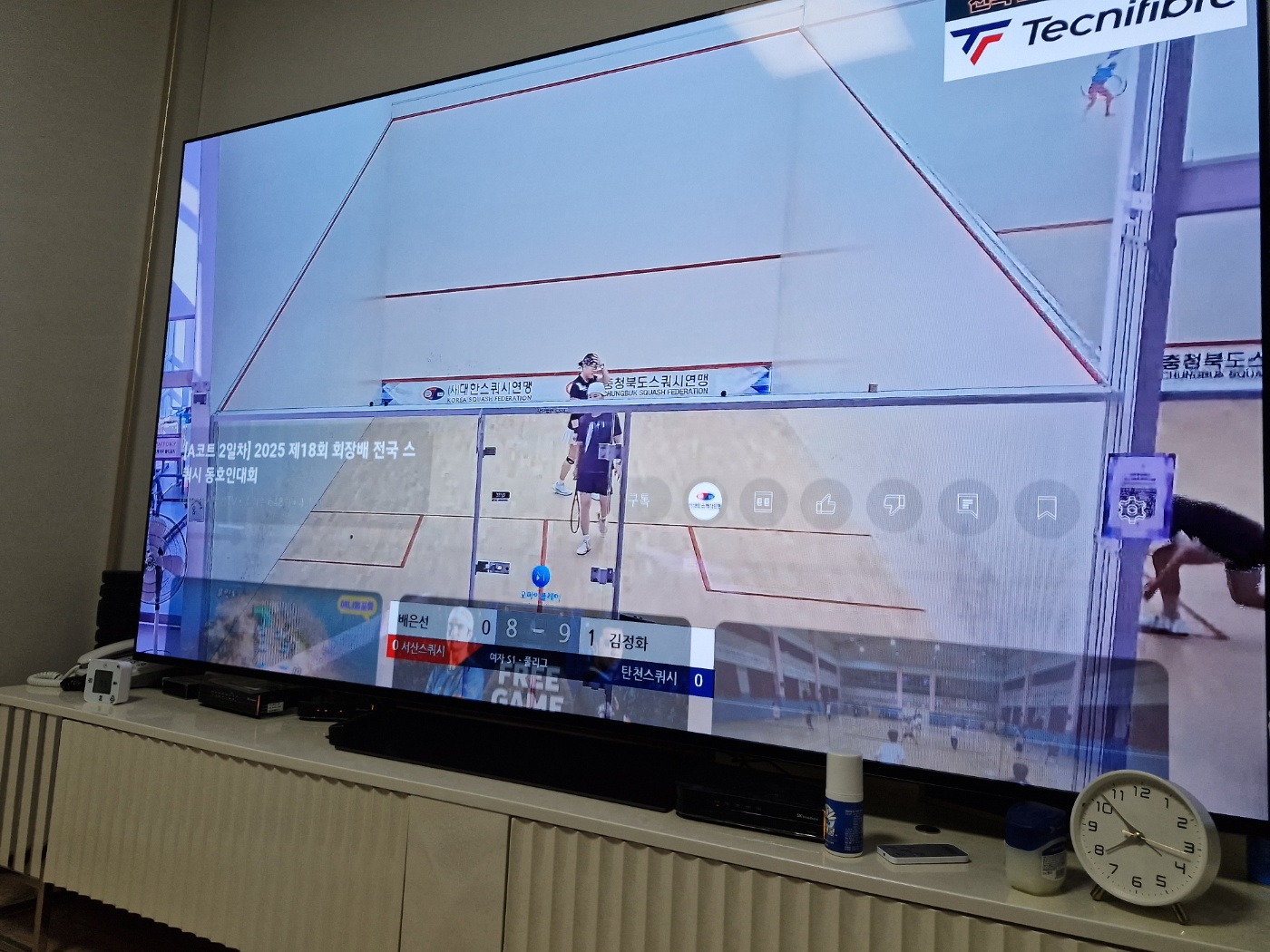제18회 회장배 전국 스쿼시 동호인대회 김정화마스터 S1선수로 등록게임 우승 후기