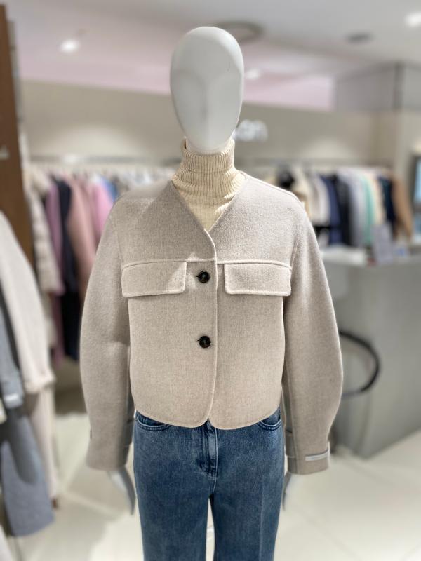 온앤온 크랍 노카라 브이넥 핸드메이드 자켓 NEW2WJ907