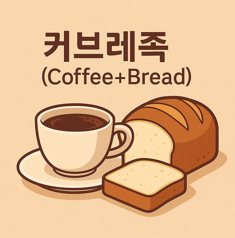 AI 생성 커브레족(Coffee+Bread)