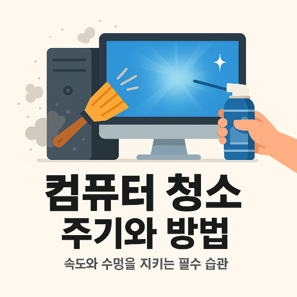 컴퓨터 청소 썸네일 이미지입니다.
