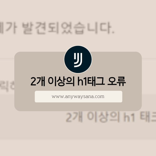 2개 이상의 H1태그 오류 수정 방법 포스팅의 썸네일