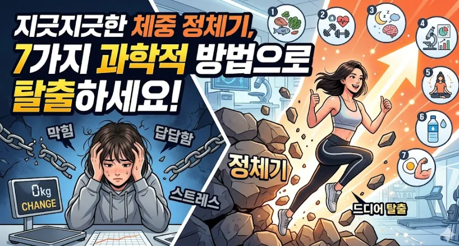 지긋지긋한 체중 정체기, 7가지 과학적 방법으로 탈출하세요!