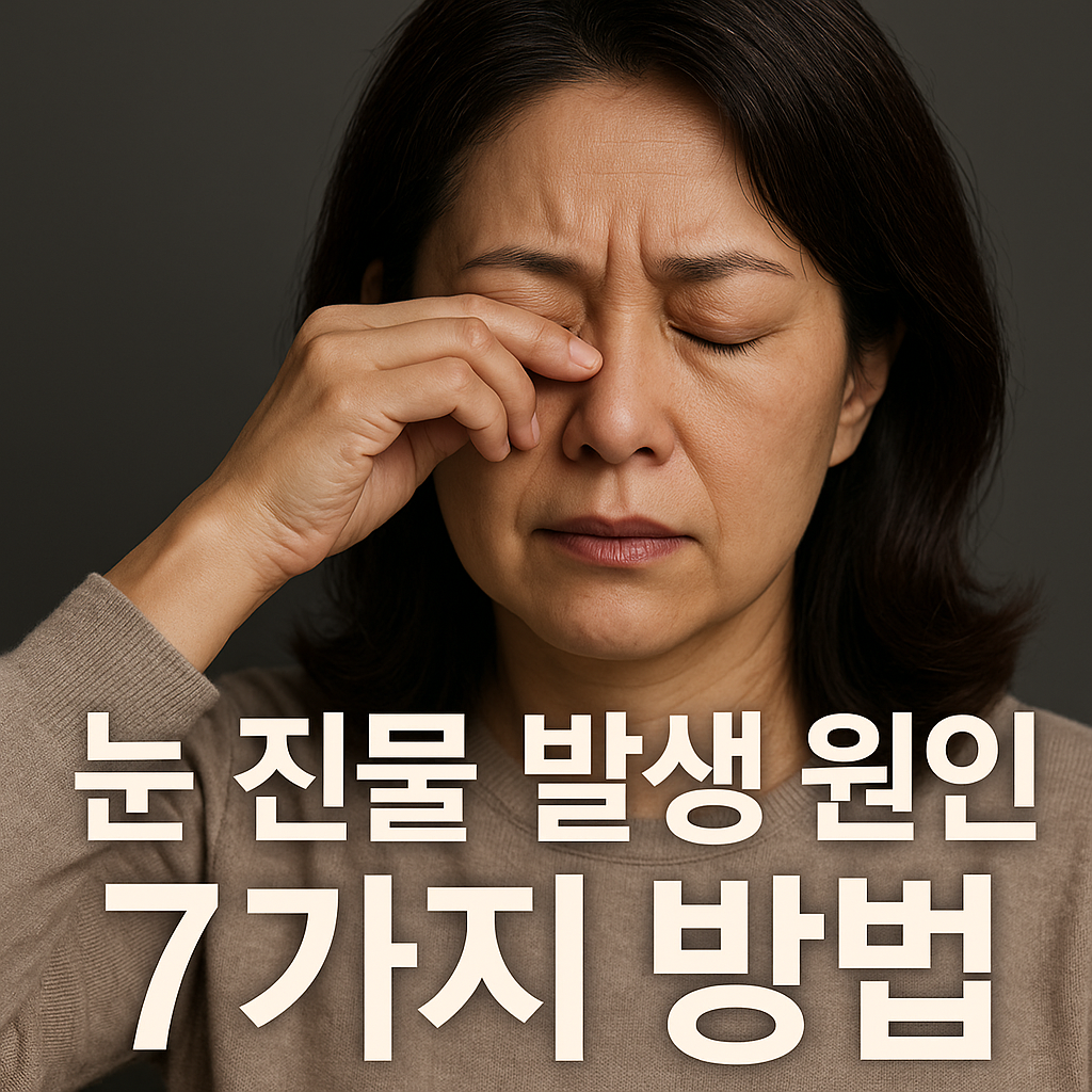 눈에서 진물나오는 이유와 관리법