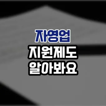 개인사업자 정부 지원금 완벽정리 로 혜택정리_5