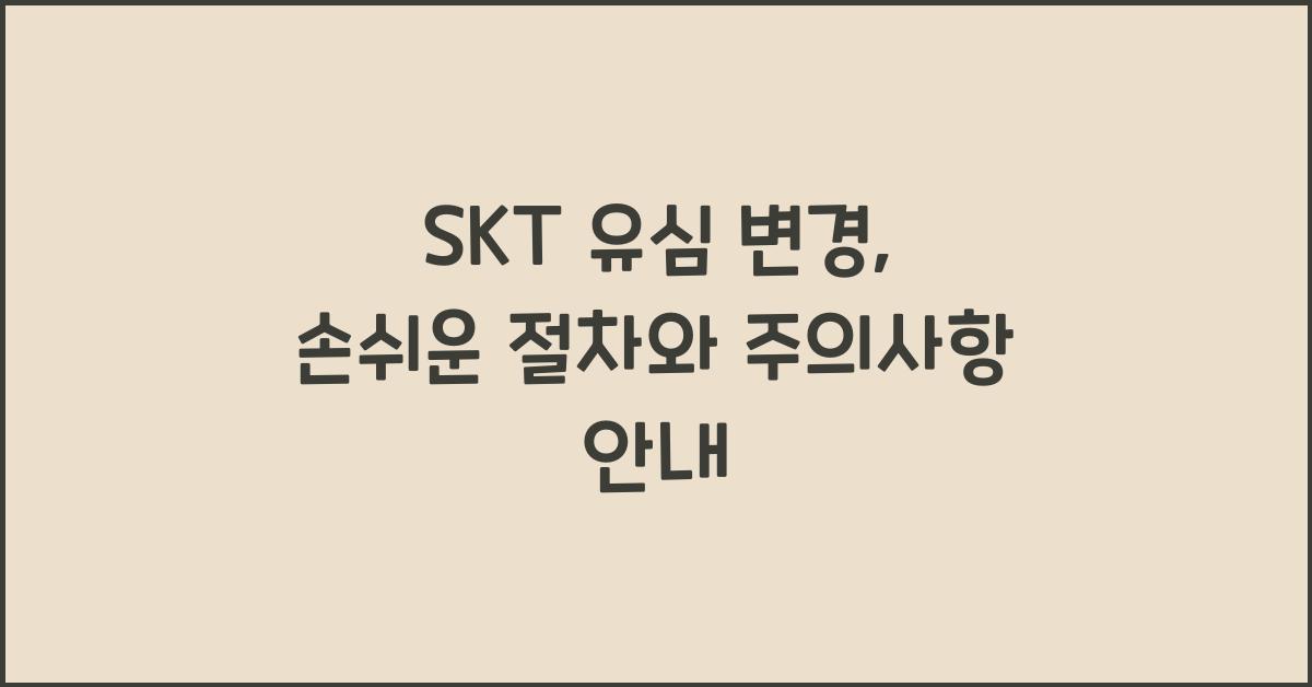skt 유심 변경