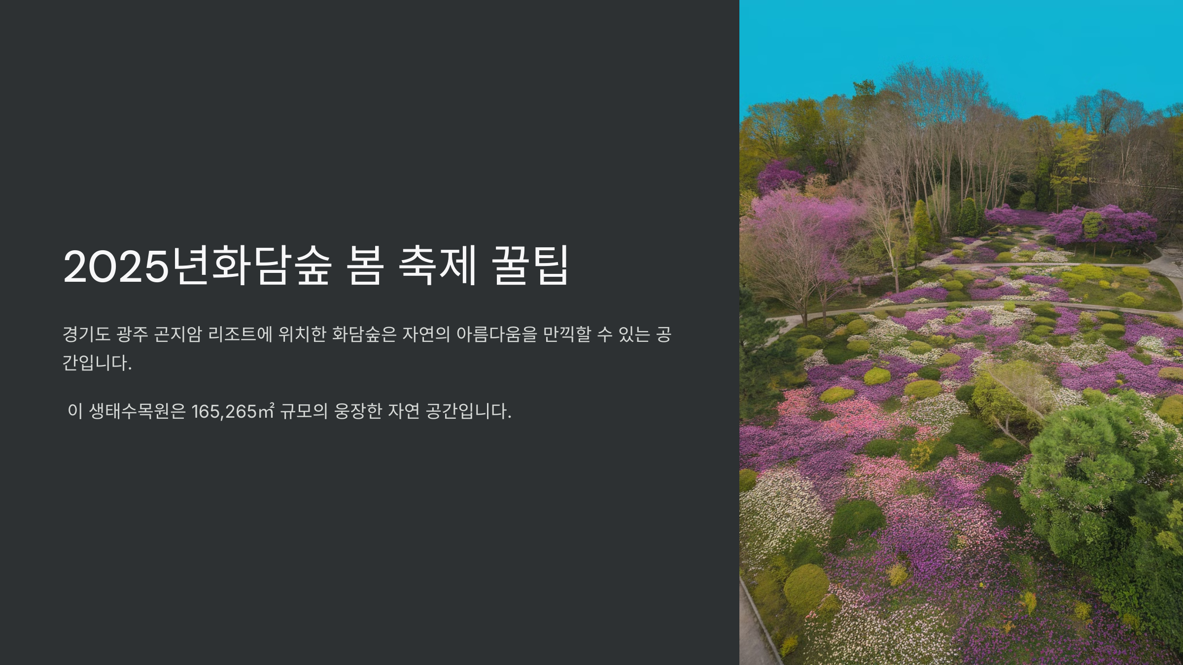 화담숲 봄 축제 꿀팁