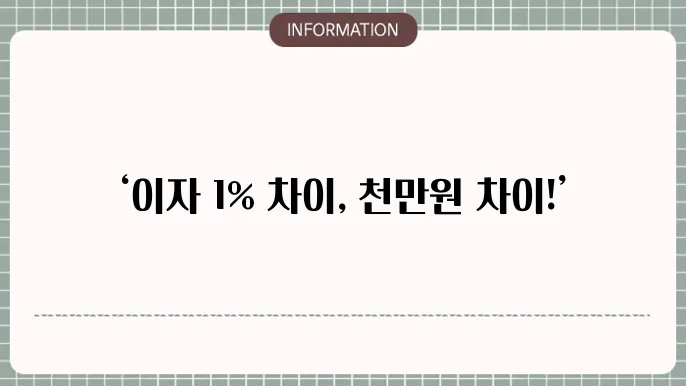 아파트 담보대출 이자 싼 곳 비교 및 추천