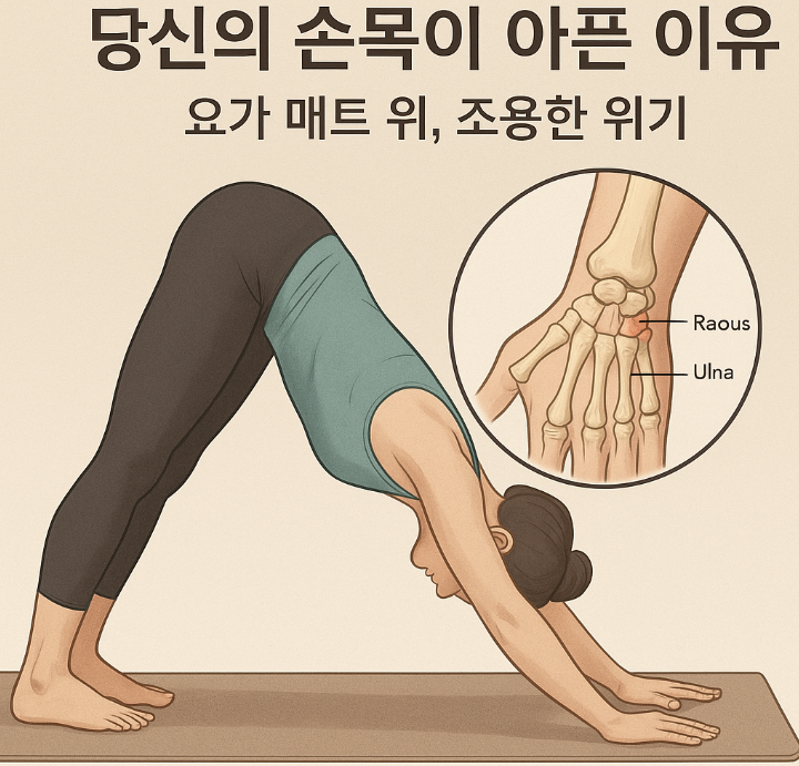 요가 손목 통증 해부학 설명 이미지