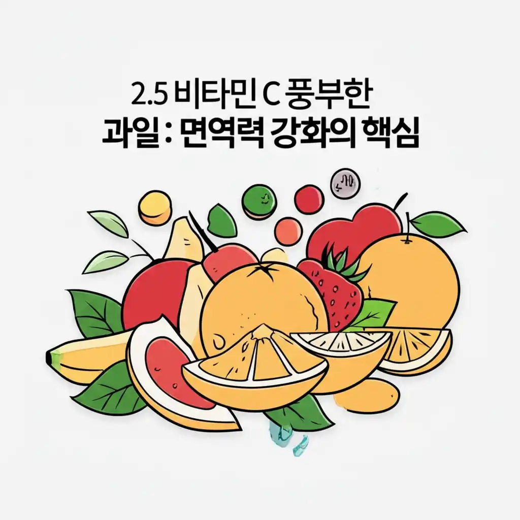 방광염에 좋은 비타민 C 풍부 과일이 면역력 강화의 핵심임을 보여줍니다.