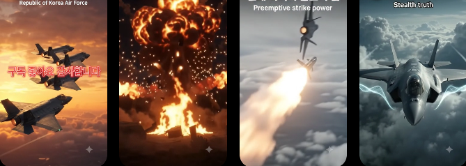 웅장한 자태를 뽐내는 F-35A 스텔스 전투기 실물 전경