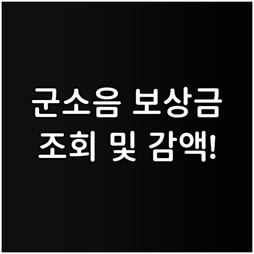 광산구 군소음 보상금 조회 시스템 이..