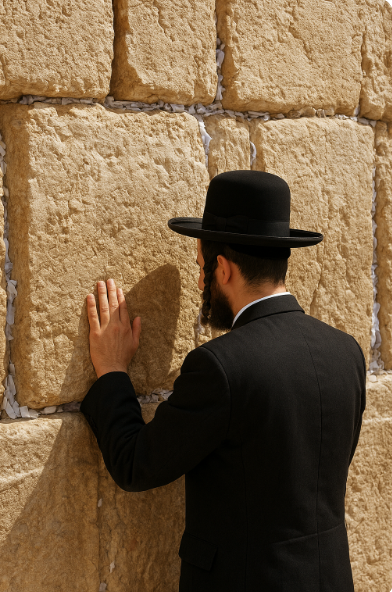 이스라엘 통곡의 벽에서 기도하는 관련 이미지