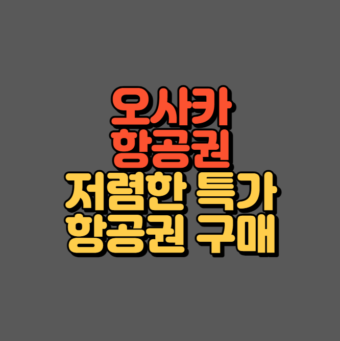 오사카 저가 항공권 섬네일