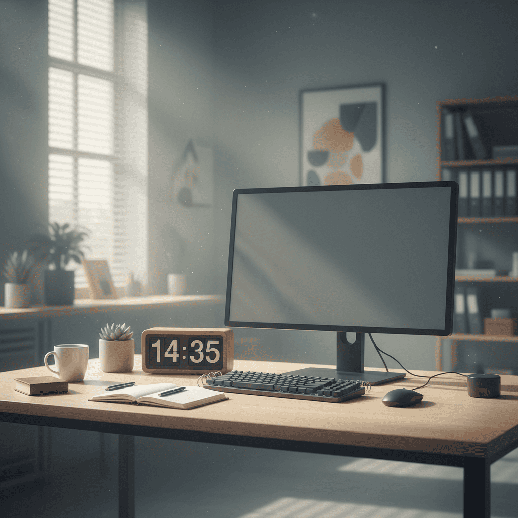 점심 이후 시간이 느리게 흐르는 평일 오후 사무실 풍경