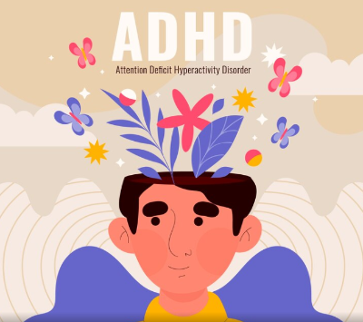 adhd 를 나타내는 일러스트