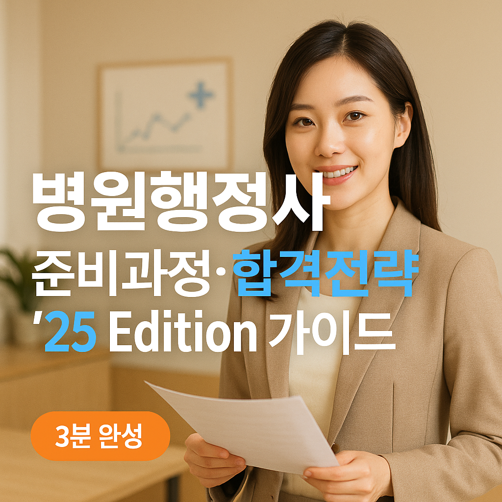 병원행정사 | 준비과정·합격전략 ’25 Edition 가이드