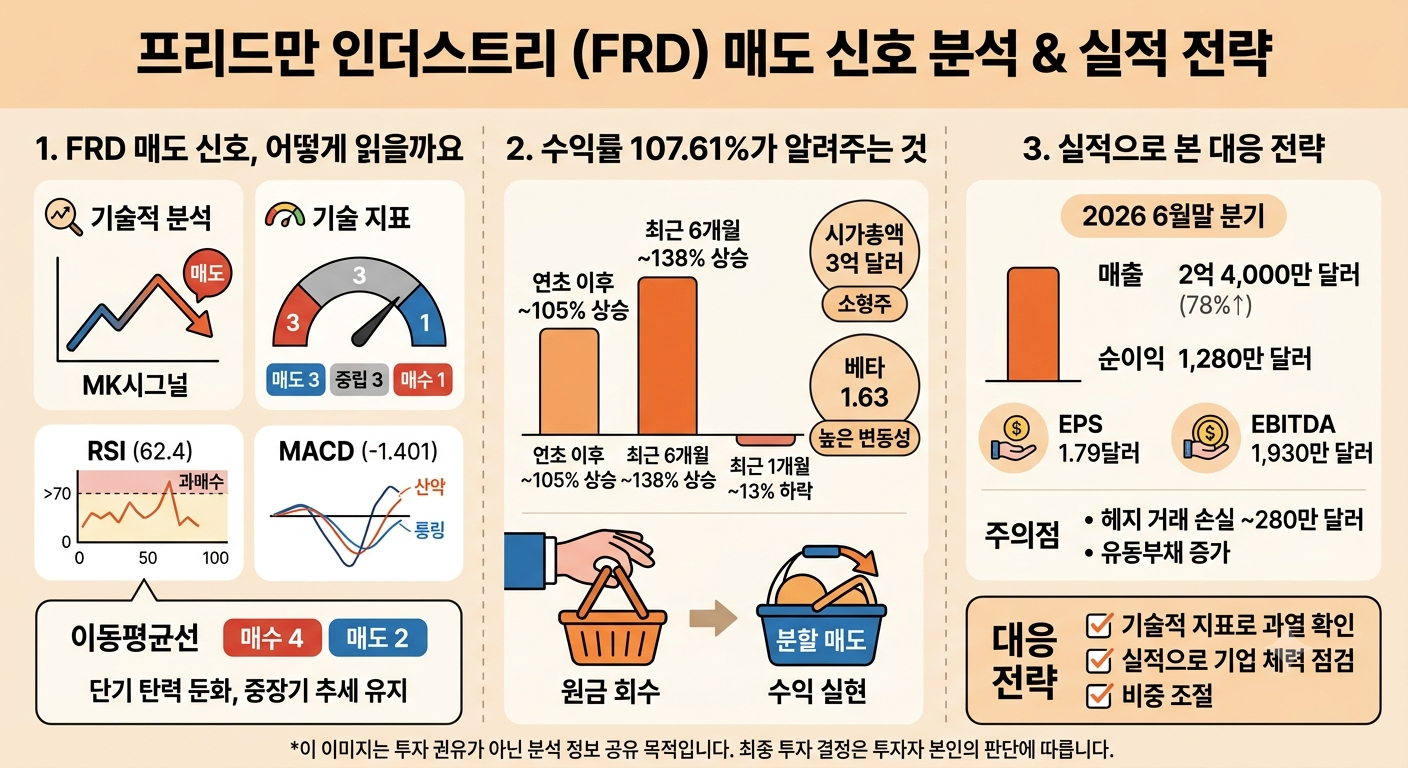 프리드만 인더스트리 (매도, 수익률, 실적)