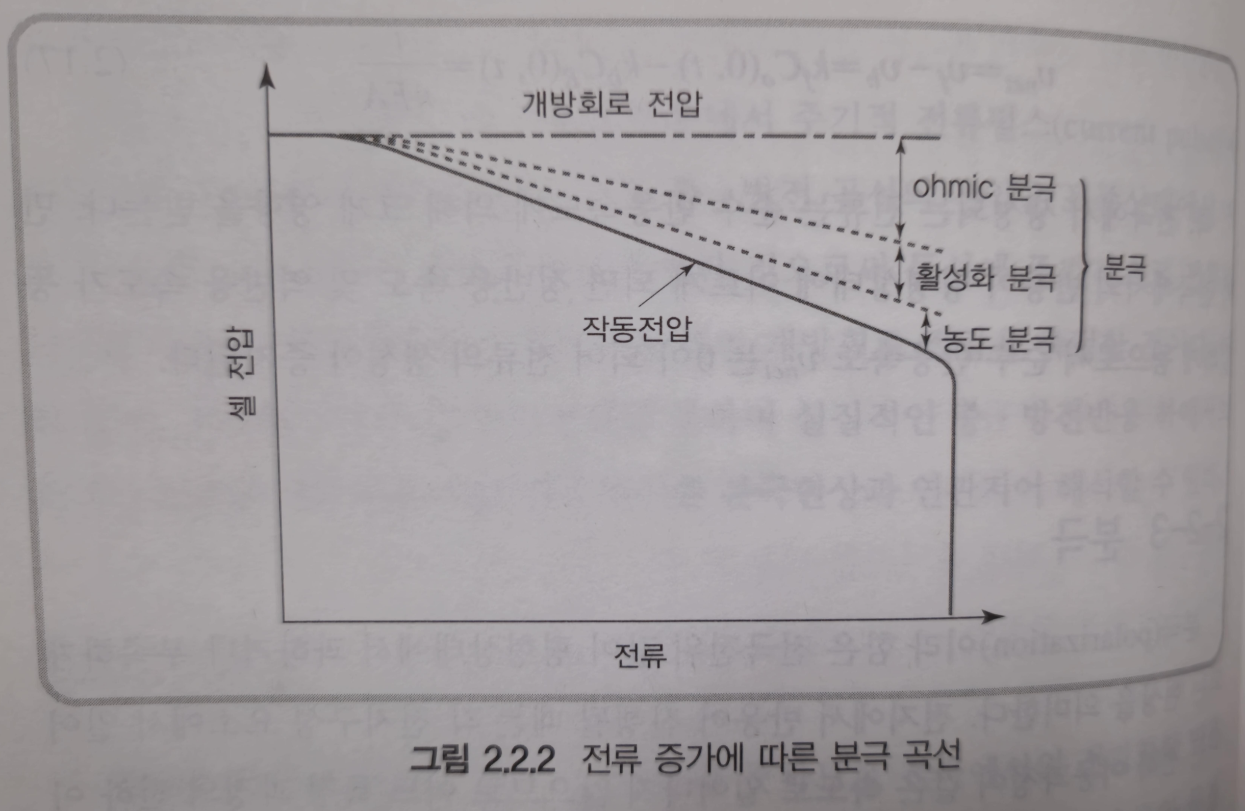전류 증가에 따른 분극 곡선