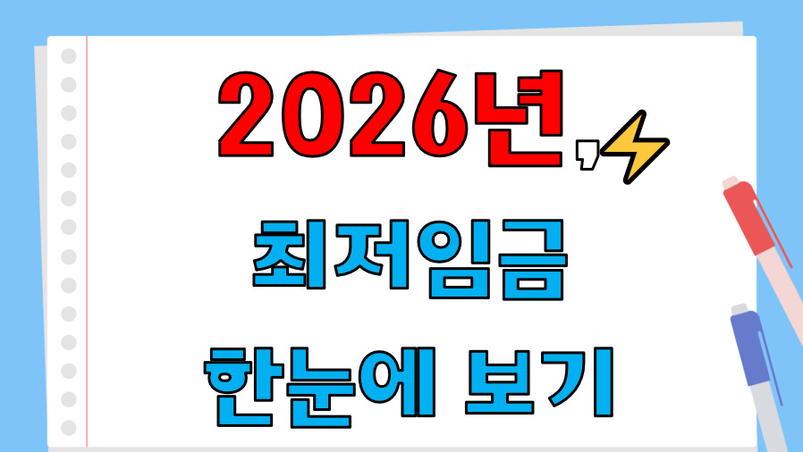 2026년 최저임금, 한눈에 보기