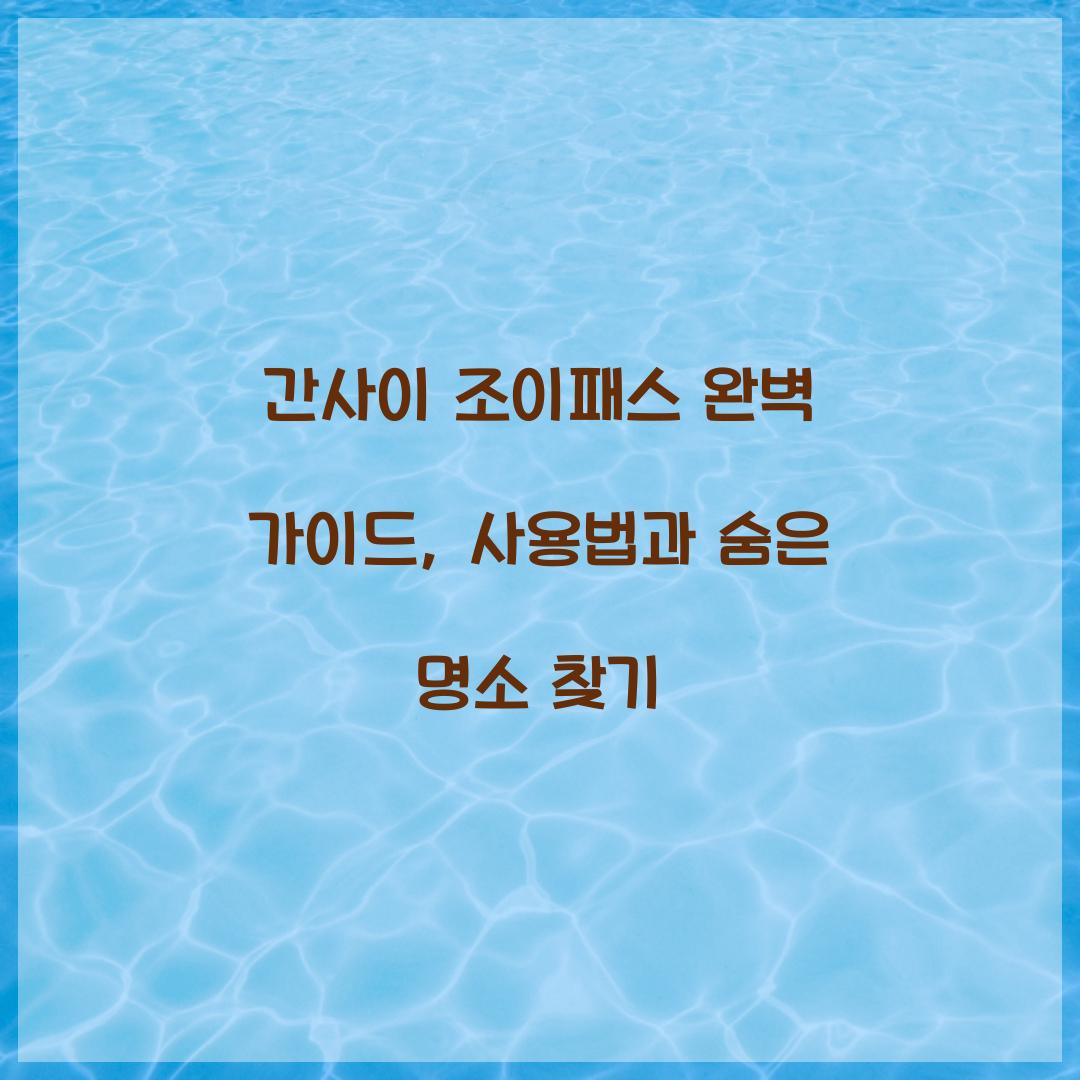 간사이 조이패스