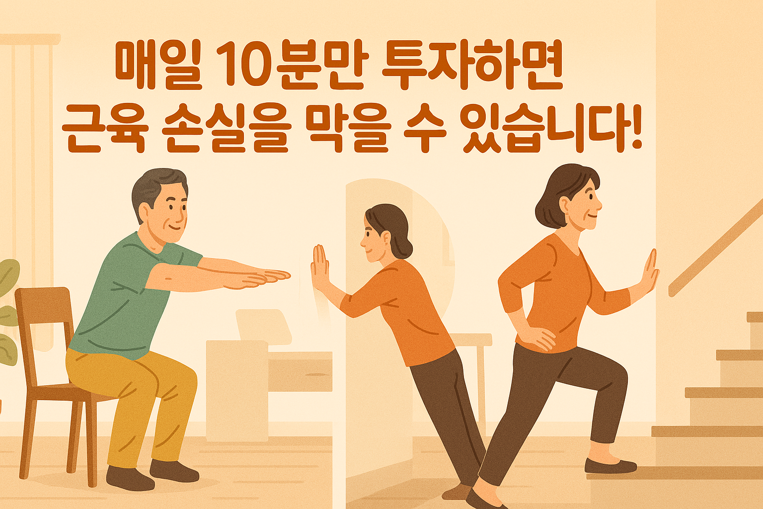 근감소증 예방을 위한 일상 생활 속 근력 운동