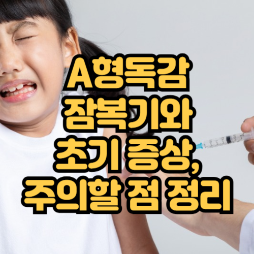 A형독감 잠복기와 초기 증상, 주의할 점 정리