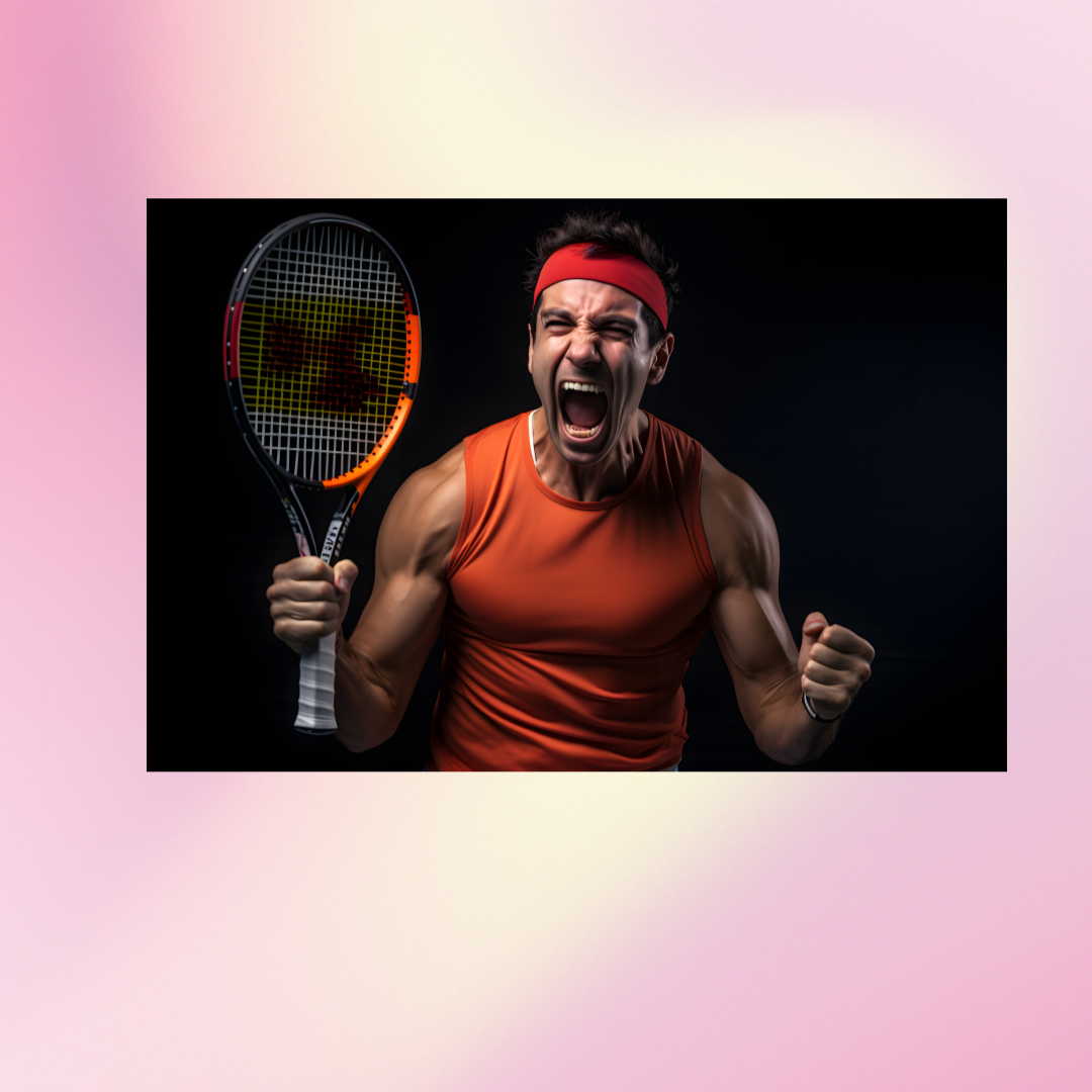 한국 테니스 유망주 지원제도의 혜택을 입게 된 선수의 환호에 관한 사진임